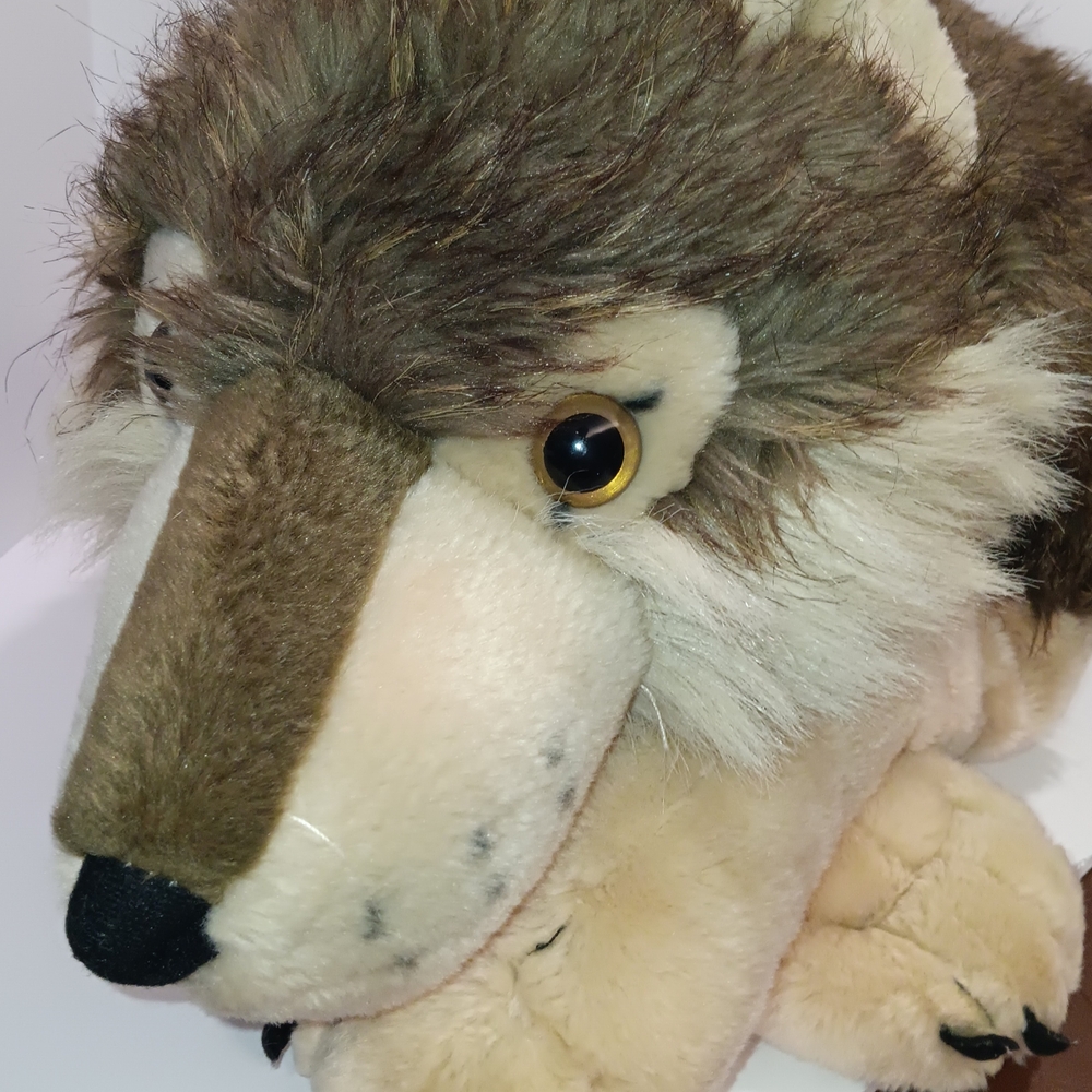 Wild Republic 39in. Realistic Wolf Plush Stuffed Animal